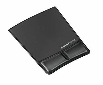FELLOWES ALFOMBRILLA CON REPOSAMUÑECAS DE GEL CANAL V NEGRO
