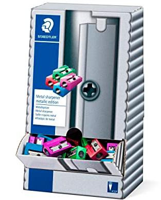 STAEDTLER AFILALÁPICES METÁLICO COLORES EXPOSITOR -100U-