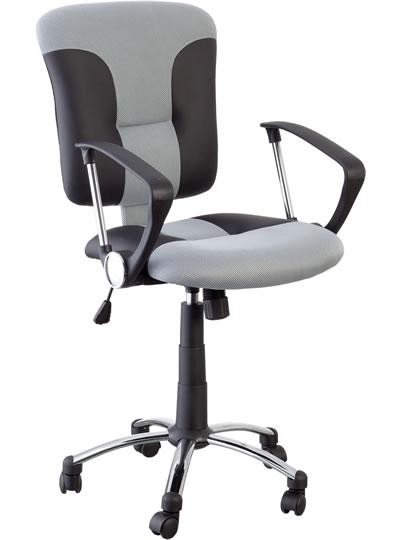 ARCHIVO 2000 SILLA JUVENIL ESQUIO TAPIZADO SIMIL PIEL GRIS Y NEGRO ARCHIVO 2000 SILLA JUVENIL ESQUIO TAPIZADO SIMIL PIEL GRIS Y NEGRO
