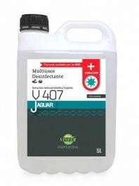 DAHI LÍQUIDO VIRUCIDA HIDROALCOHÓLICO AUTORIZADO JAGUAR V407 GARRAFA 5L