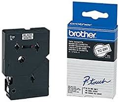 BROTHER CINTA ROTULADORA LAMINADA BLANCO SOBRE NEGRO DE 9MM