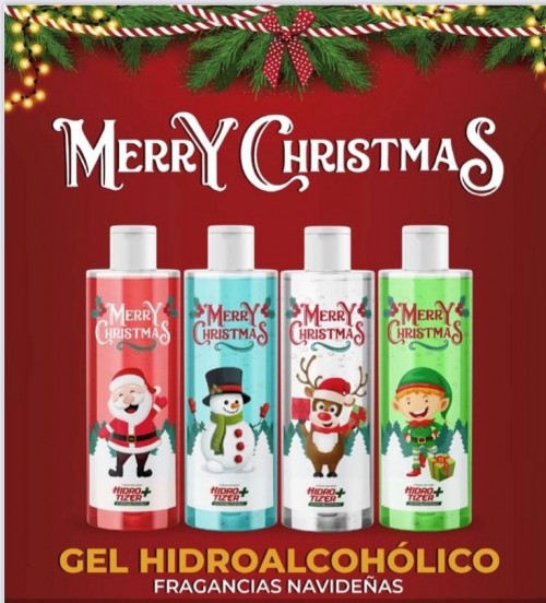 HIDROTIZER PLUS GEL HIDROALCOHÓLICO COLECC. LIMITADA FRAGANCIAS NAVIDEÑAS DISEÑOS SURTIDOS 100ML -1 UND-