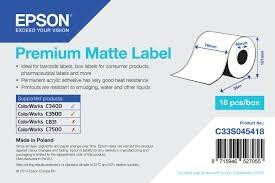 EPSON, ETIQUETAS PAPEL NORMAL, MATE, 76MM X 35M