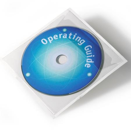 DURABLE POCKETFIX BOLSILLO AUTOADHESIVO CD/DVD TRANSPARENTE -10U-