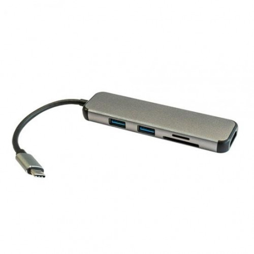 3GO HUB USB 2.0 TIPO-C 3GO / 2 PUERTOS USB 3.0/ 1 HDMI/ GRIS