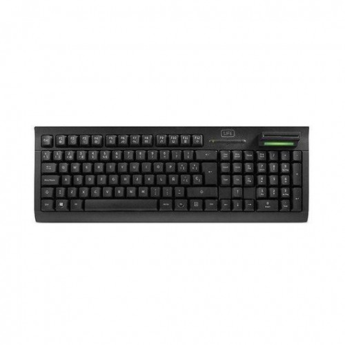 1LIFE TECLADO LECTOR TARJETAS CABLE USB (APTO PARA LECTURA DE DNI) NEGRO 1LIFE TECLADO LECTOR TARJETAS CABLE USB (APTO PARA LECTURA DE DNI) NEGRO