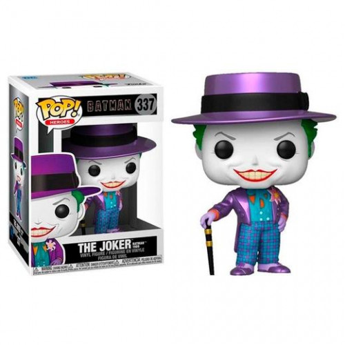 FUNKO POP DC BATMAN 1989 JOKER CON SOMBRERO METALICO EXCLUSIVO Nº337 -CAJA ORIGINAL-
