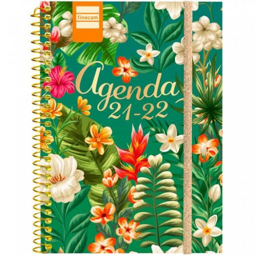 FINOCAM AGENDA ESCOLAR SECUNDARIA MOD. TROPICAL 8º ESPIRAL SEMANA VISTA TAPA PP CASTELLANO 2021/22