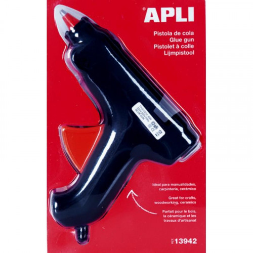 APLI PISTOLA DE SILICONA CALIENTE NEGRO 40W + 2 BARRAS