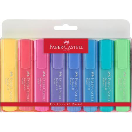 FABER - CASTELL MARCADOR FLUORESCENTE TEXTLINER 1546 COLORES PASTEL ESTUCHE DE 8
