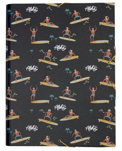 MILAN CARPETA DE GOMAS ALOHA TAPA DURA