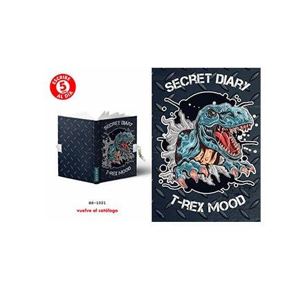 ROYMART DIARIO SECRETO 168H A5 C/CANDADO T-REX MOOD