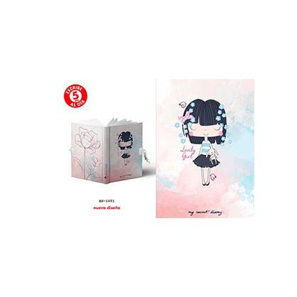 ROYMART DIARIO SECRETO 168H A5 C/CANDADO GOLDEN LOVELY GIRL