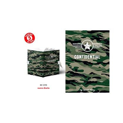 ROYMART DIARIO SECRETO 168H A5 C/CANDADO NEW GREEN ARMY