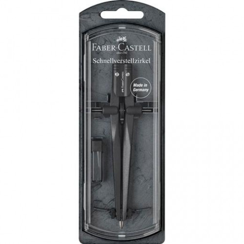 FABER CASTELL COMPÁS DE AJUSTE RÁPIDO STREAM NEGRO PIEDRA