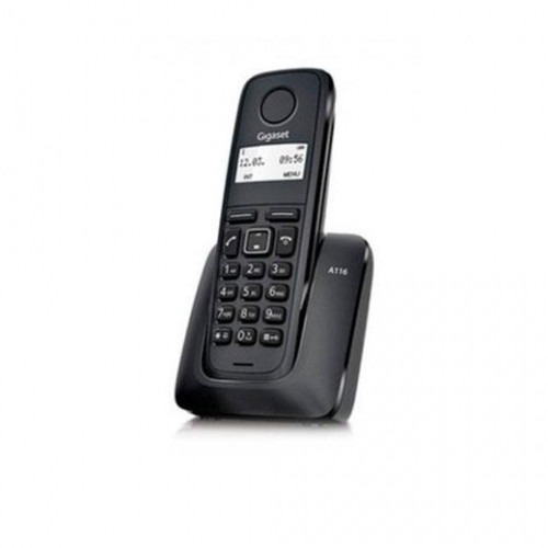 GIGASET TELEFONO FIJO INALÁMBRICO DIGITAL DECT NEGRO A116