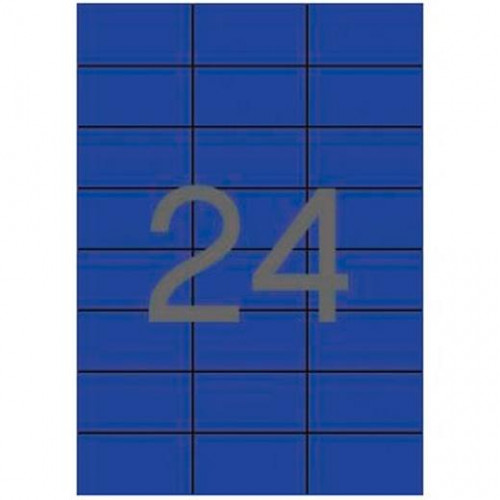 APLI PACK 20 HOJAS ETIQUETAS 70X37MM PARA INKJET/LÁSER/FOTOCOPIADORAS CANTOS RECTOS AZUL