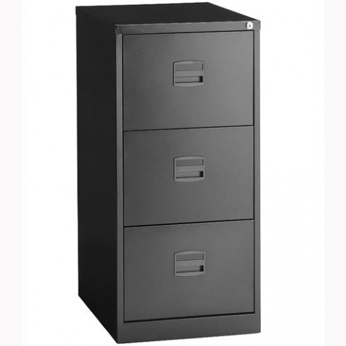 BISLEY ARCHIVADOR METALICO 3 CAJONES ARCHIVO CARPETAS COLGANTES A4 FONDO 40CM ANTRACITA