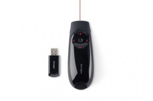 KENSINGTON EXPERT PUNTERO LASER ROJO - CONEXIÓN INALÁMBRICA USB PLUG & PLAY A 2,4 GHZ - ALCANCE 45M