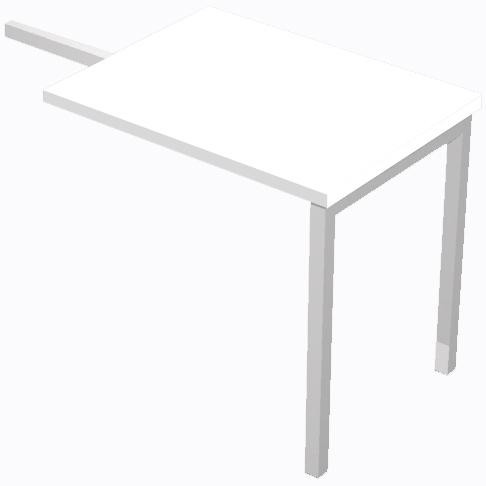 ARTEXPORT ALA LATERAL MESA VENERE D60 CON 2 PATAS TABLERO 22MM BLANCO