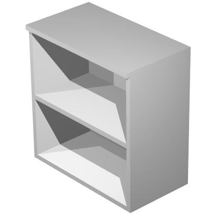 ARTEXPORT ESTANTERÍA BAJA PRESTO ABIERTA 1 ESTANTE 22MM REGULABLE CON TRASERA GRIS