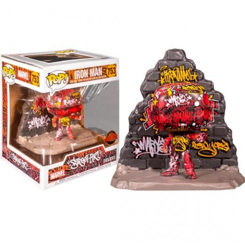 FUNKO POP MARVEL DELUXE IRON MAN STREET ART GRAFITTI DECO Nº753 -CAJA ORIGINAL-