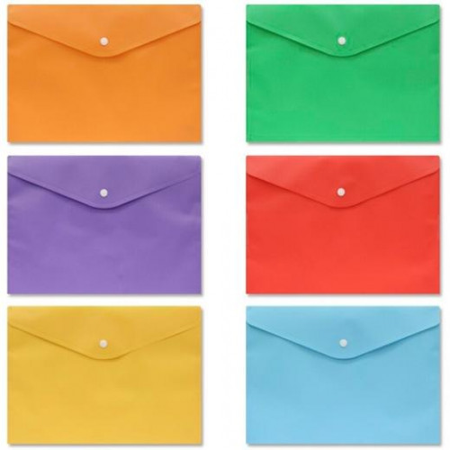 BISMARK SOBRE PORTADOCUMENTOS CON BROCHE 325X230MM PP OPACO COLORES SURTIDOS -24U-