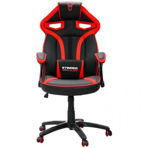 WOXTER SILLA GAMING STINGER STATION ALIEN RED BASCULANTE BRAZOS/F CABECERO Y COJÍN LUMBAR