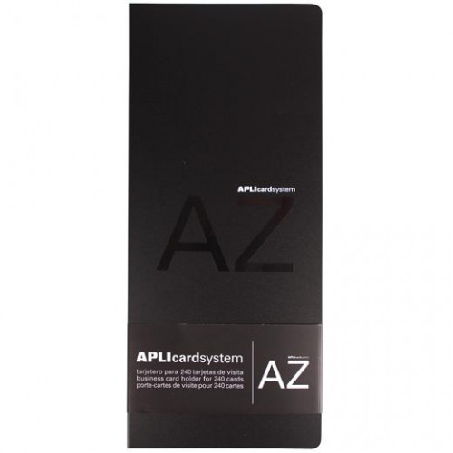 APLI TARJETERO CARDSYSTEM PARA 240 TARJETAS 120X275MM POLIPROPILENO NEGRO APLI TARJETERO CARDSYSTEM PARA 240 TARJETAS 120X275MM POLIPROPILENO NEGRO