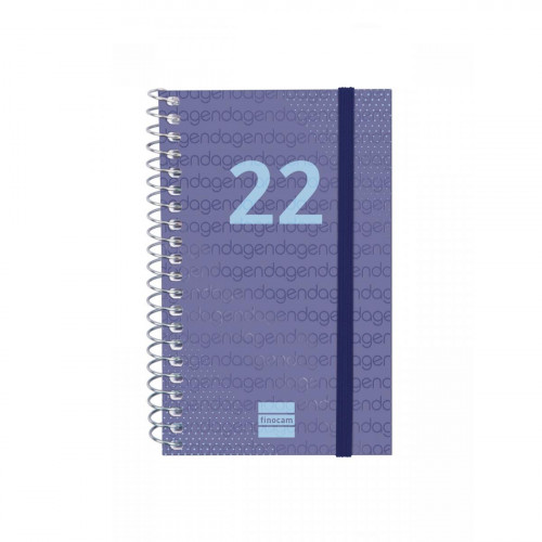 FINOCAM AGENDA ANUAL ESPIRAL YEAR E3 SEMANA VISTA 79X127MM 2022 AZUL