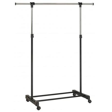 UNILUX PERCHERO EXTENSIBLE EXTEND AJUSTABLE C/ RUEDAS GIRATORIAS ALUMINIO Y ABS NEGRO/PLATEADO