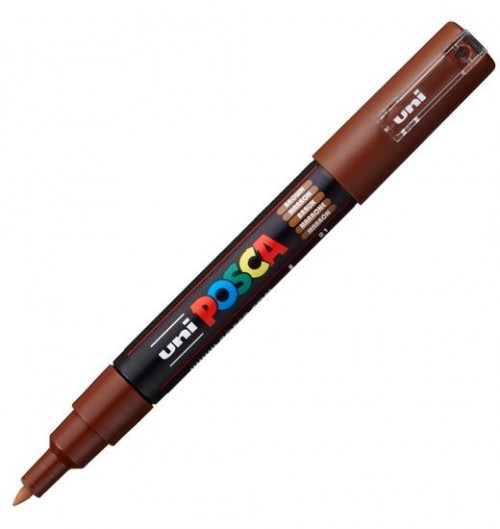 UNIBALL MARCADOR POSCA PC-1M NO PERMANENTE PUNTA FINA 0.7MM MARRÓN