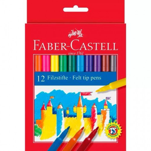FABER CASTELL ESTUCHE 12 ROTULADORES STANDARD COLORES SURTIDOS