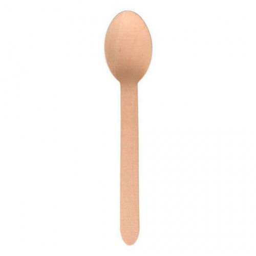 CUCHARA MADERA 16CM MARRÓN -100U-