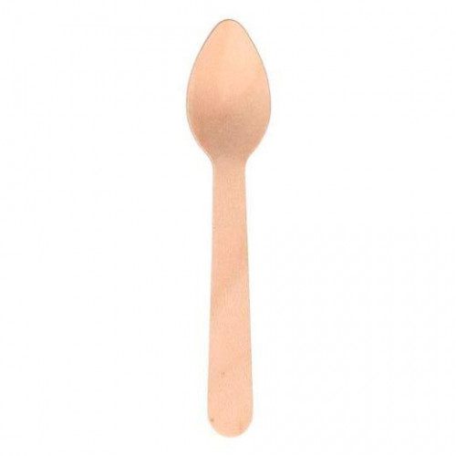 CUCHARA MADERA 11CM MARRÓN -100U-
