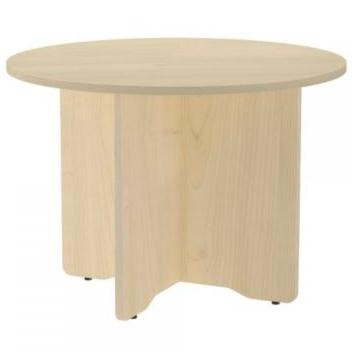 ROCADA MESA DE REUNIONES REDONDA Ø100CM PATA DE ASPA EN MELAMINA 25MM Y CANTO PVC 2MM TABLERO HAYA