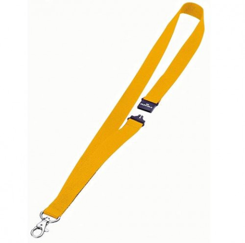 DURABLE CINTA PARA PORTANOMBRES 44CM X 20MM CIERRE DE SEGURIDAD AMARILLO -10U-