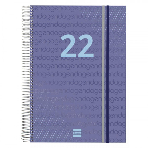 FINOCAM AGENDA ANUAL ESPIRAL YEAR E40 DIA PÁGINA A4 2022 AZUL