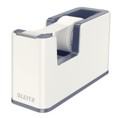 LEITZ DISPENSADOR DE CINTA ADHESIVA WOW DUAL GRIS/BLANCO