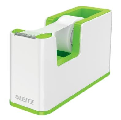 LEITZ DISPENSADOR DE CINTA ADHESIVA WOW DUAL VERDE/BLANCO