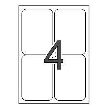 APLI PACK 100 HOJAS ETIQUETAS 99,1X139MM INKJET/LÁSER/FOTOCOPIADORAS CANTOS ROMOS BLANCO