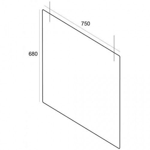 ARCHIVO 2000 MAMPARA DE PROTECCIÓN COLGANTE PARA TECHO 750X680MM METACRILATO 5MM TRANSPARENTE