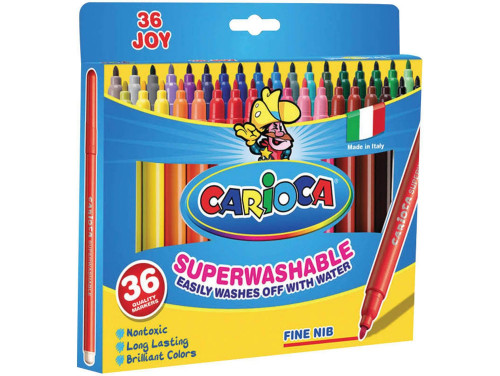 CARIOCA ROTULADOR JOY PUNTA FINA COLORES - CAJA DE 36-