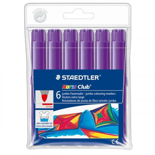 STAEDTLER ROTULADOR GRUESO NORIS CLUB VIOLETA ESTUCHE DE 6