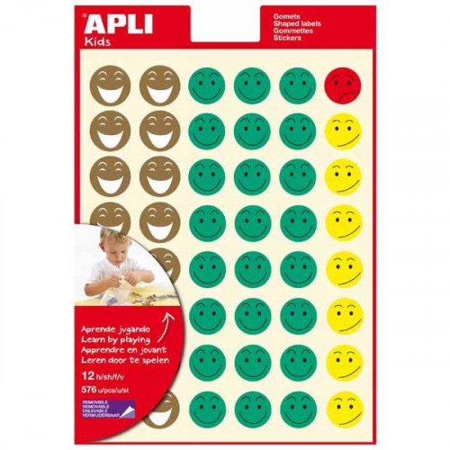 APLI GOMETS TEMÁTICOS EN BOLSA CARA FELIZ 3 HOJAS