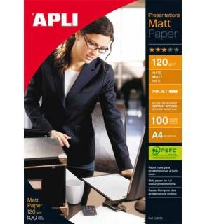 APLI PAPEL FOTOGRÁFICO PROFESIONAL MATE INKJET 120 GR. TAMAÑO A4 - 100 HOJAS -
