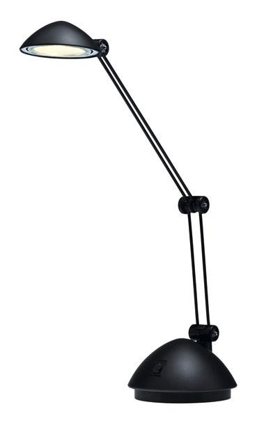 ARCHIVO 2000 LÁMPARA LED FLEXO DE SOBREMESA LUZ BLANCO CÁLIDO 130X340X220 MM NEGRA METALIZADA