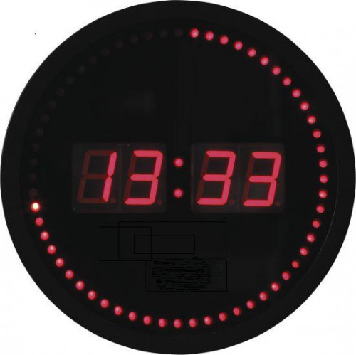 ARCHIVO 2000 RELOJ DE PARED DIGITAL NEGRO