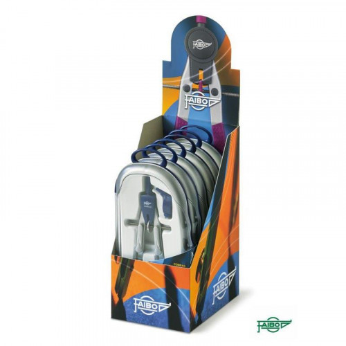 FAIBO EXPOSITOR COMPÁS SERIE BLUE-LINE MICROMÉTRICO BRAZOS ARTICULADOS 401T 6 UNIDADES