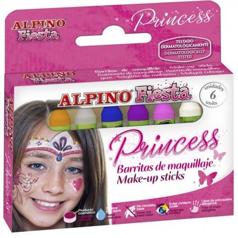ALPINO ESTUCHE 6 BARRAS MAQUILLAJE FIESTA PRINCESS C/SURTIDOS